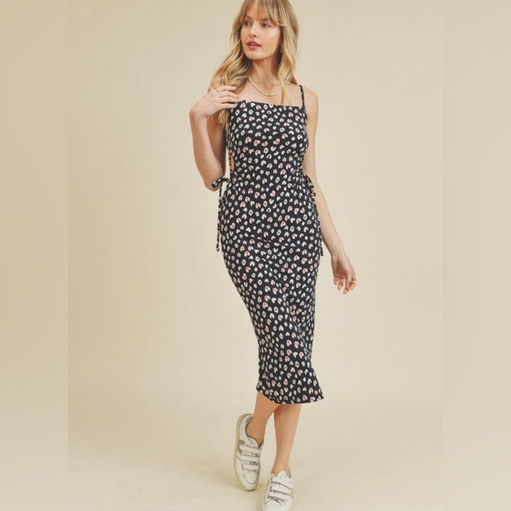 Summer spaghetti strap midi dress